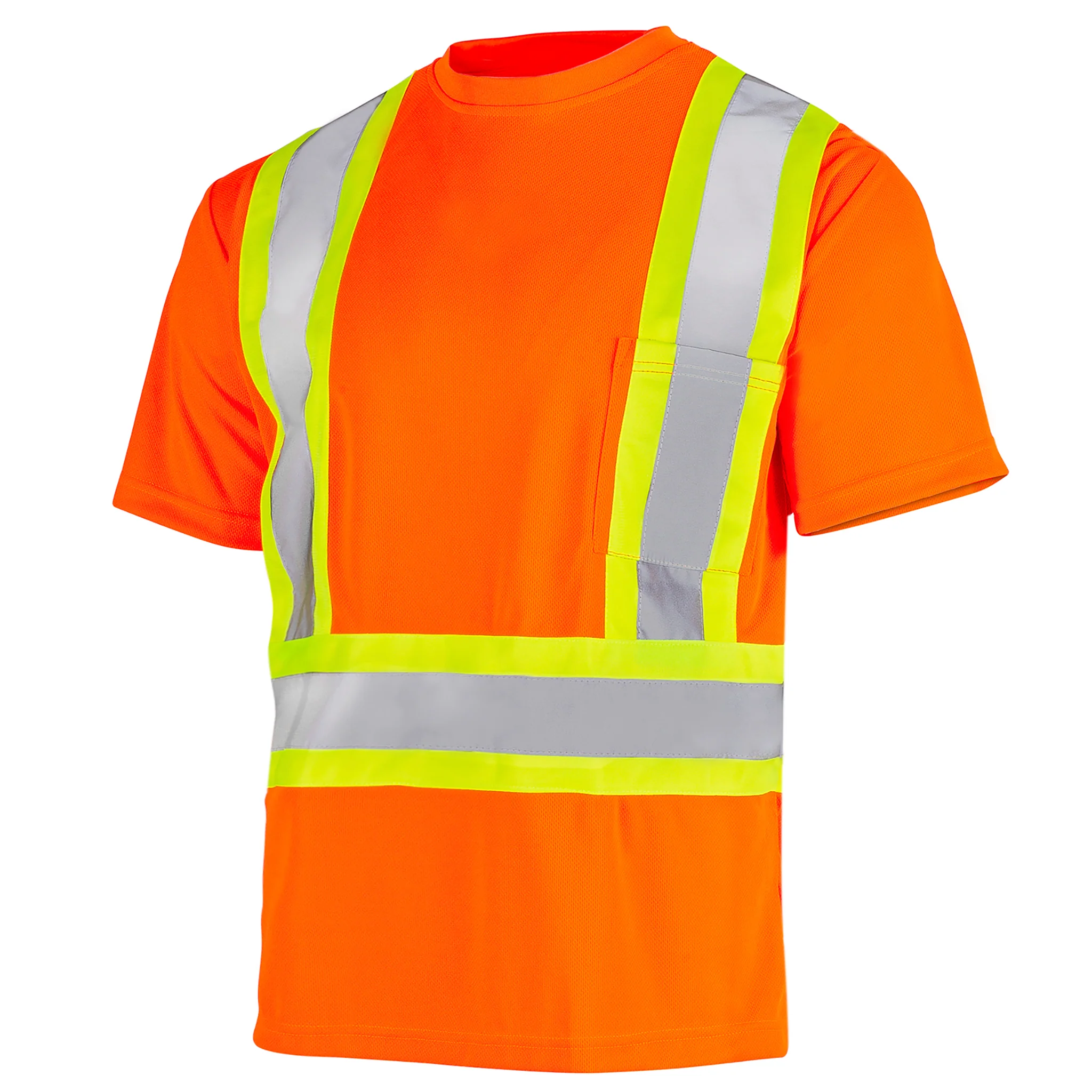 Hi-Vis X-Back Reflective Two-Tone Safety Pocket Shirt - Image 17